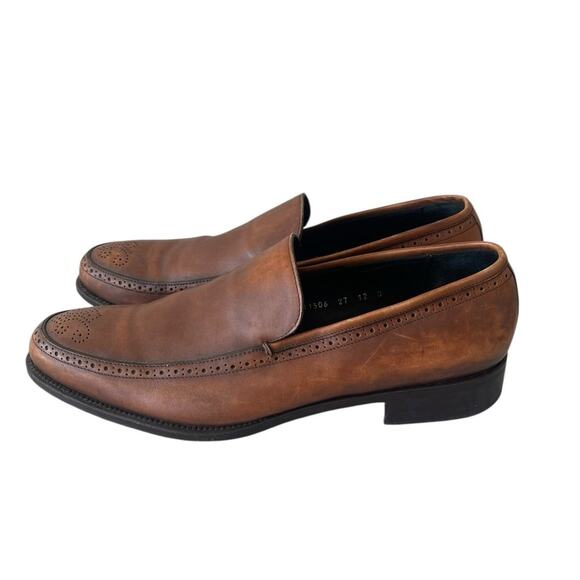 Salvatore Ferragamo men\'s leather Venetian loafers Size:12 D